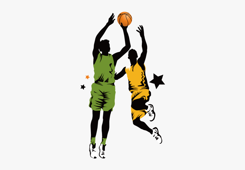 Basketball Slam Dunk Clipart Png Transparent Slam Dunk - Basketball Players Vector Png, Png Download, Free Download