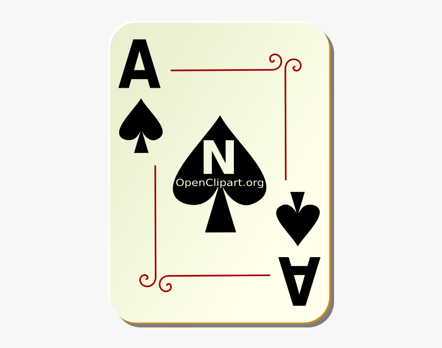 Ace Of Spades Playing Card Vector Illustration - Ace Of Spades Card, HD Png Download, Free Download