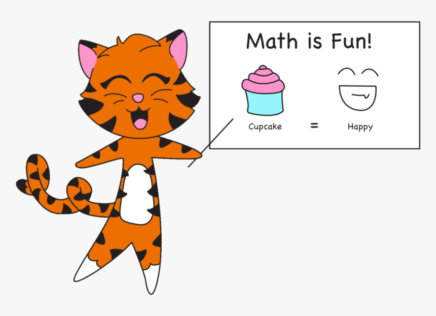 Cupcake And Math Tiger By Sarahsmiles916 - Maths Tiger, HD Png Download, Free Download