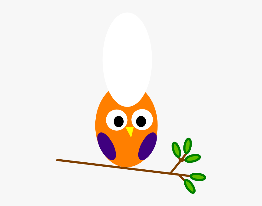 Purple Orange Owl Clip Art At Clker - Owl Halloween Clipart, HD Png Download, Free Download