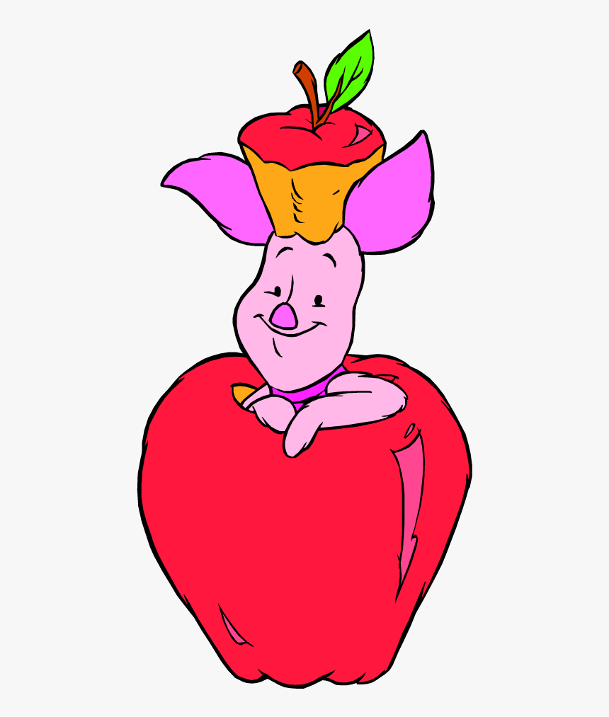 Pooh Ears Clipart Gif Pooh Ears Clipart - Piglet Apple Clipart, HD Png Download, Free Download