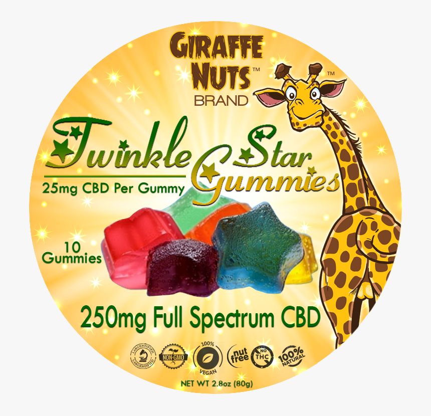 Giraffe Nuts Cbd Twinkle Star Gummies"
 Class="lazyload - Cannabidiol, HD Png Download, Free Download