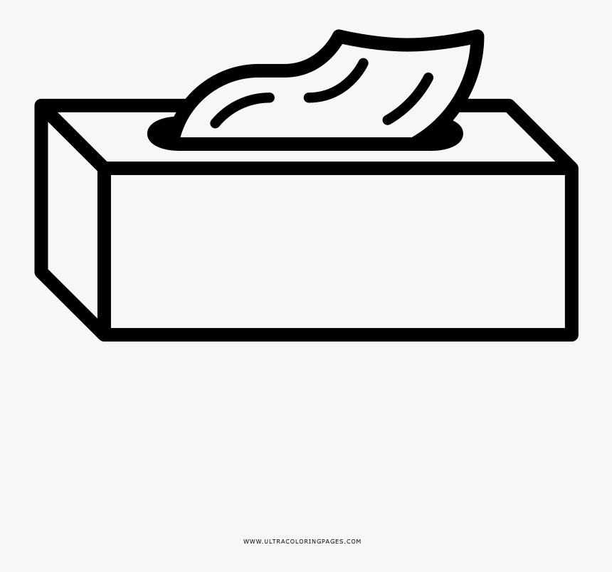 Tissue Box Coloring Page Clipart , Png Download - Tissue Box Coloring Page, Transparent Png, Free Download