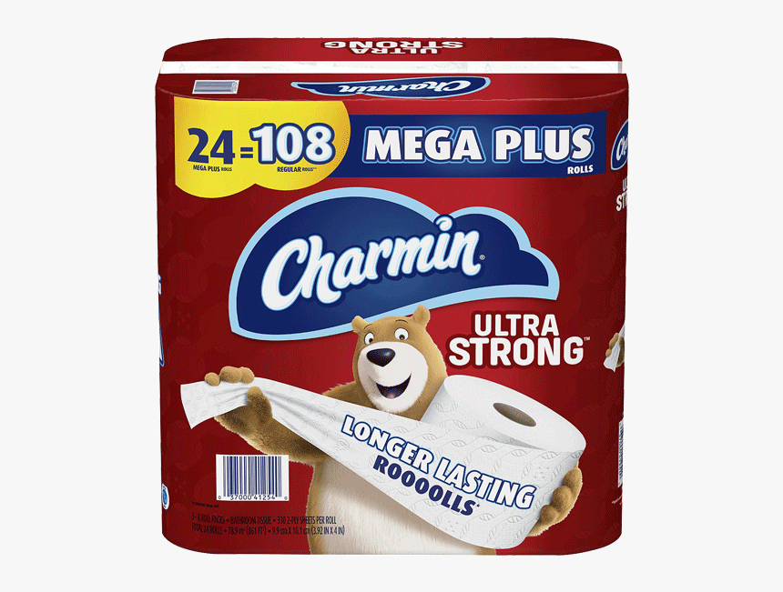 Charmin Ultra Strong Toilet Paper 24 Mega Plus Roll, HD Png Download, Free Download