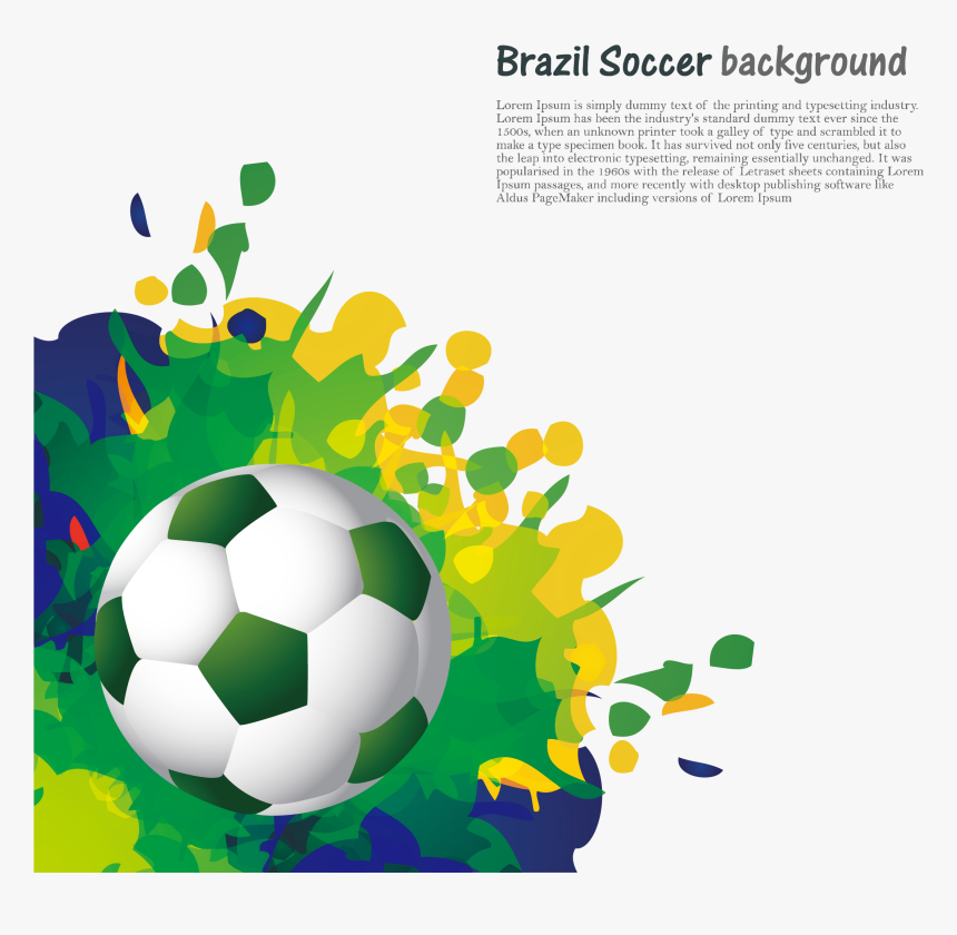 Brazil Vector Splash - Euro Soccer Ball No Background, HD Png Download, Free Download