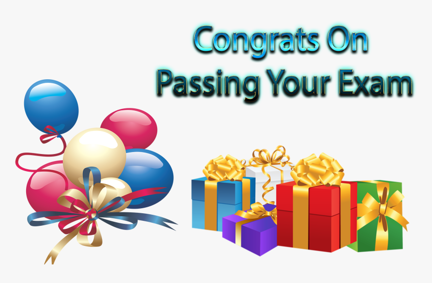 Congrats On Passing Your Exam Png Transparent Image - Christmas Gifts Clip Art, Png Download, Free Download