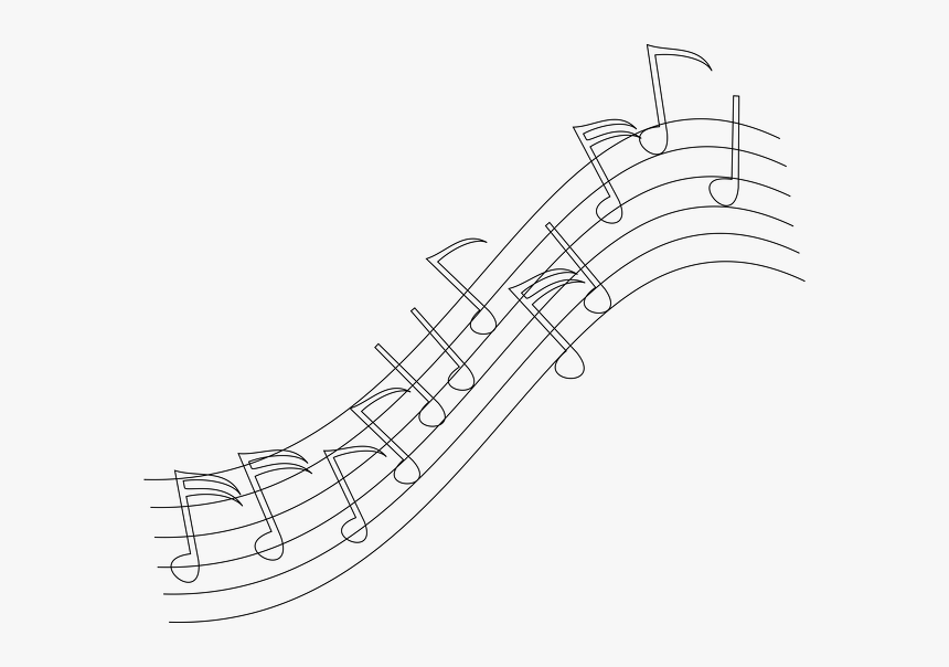 Slanted Music Notes - White Music Notes Png, Transparent Png, Free Download
