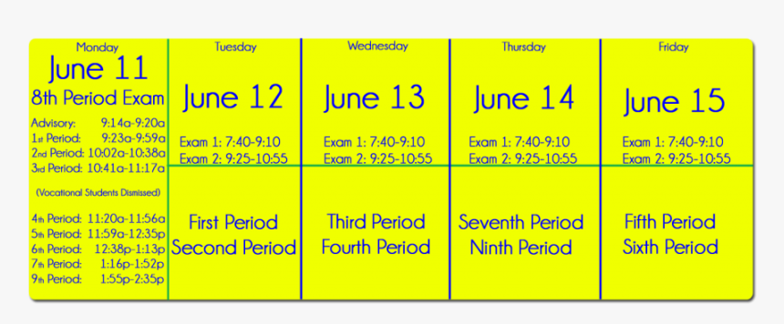 2018 Final Exam Schedule - Colorfulness, HD Png Download, Free Download