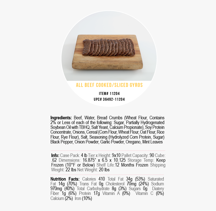 Corfu Gyro Slices Chicken - Chocolate, HD Png Download, Free Download