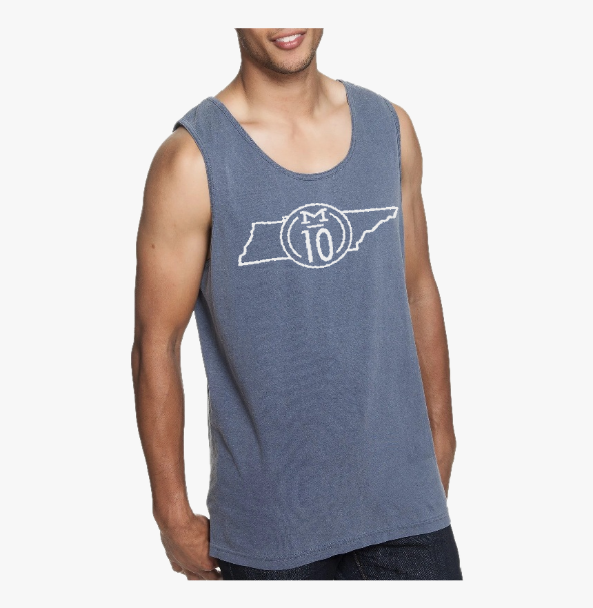 Mitchell Tenpenny Unisex Garment Washed Blue Jean Tank"
 - Active Tank, HD Png Download, Free Download