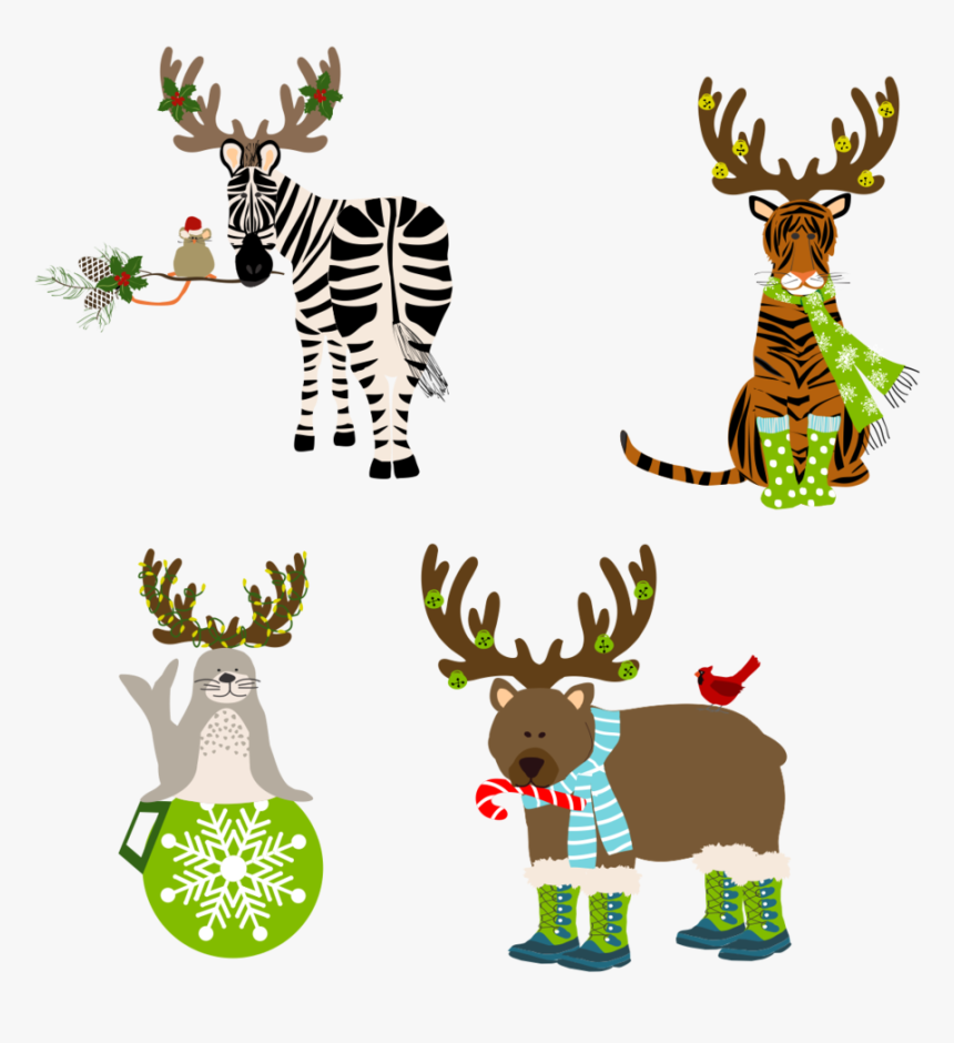 Reindeer Animals - Cartoon, HD Png Download, Free Download