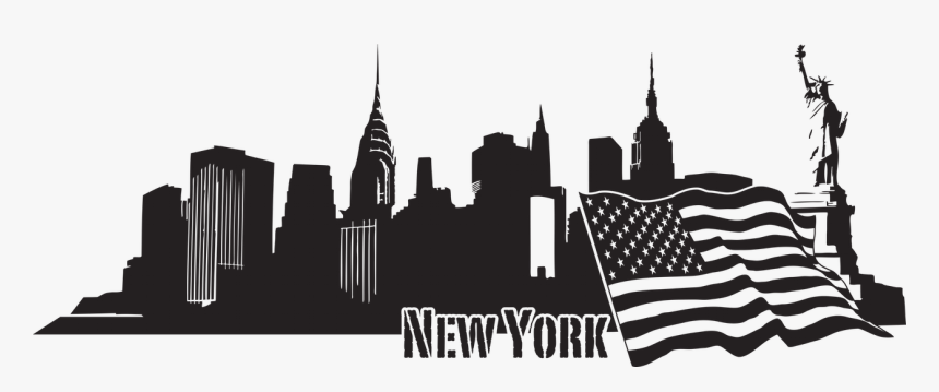 New York Skyline Wall Decal Clipart , Png Download - New York, Transparent Png, Free Download