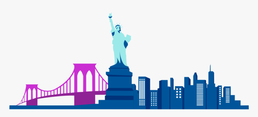 Nyc Skyline - Modern New York Skyline Silhouette, HD Png Download, Free Download