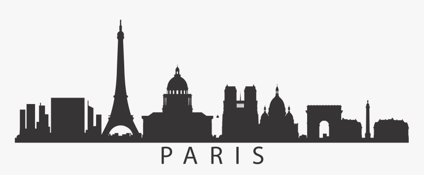 Paris Clipart Skyline - Paris Skyline Silhouette Png, Transparent Png, Free Download