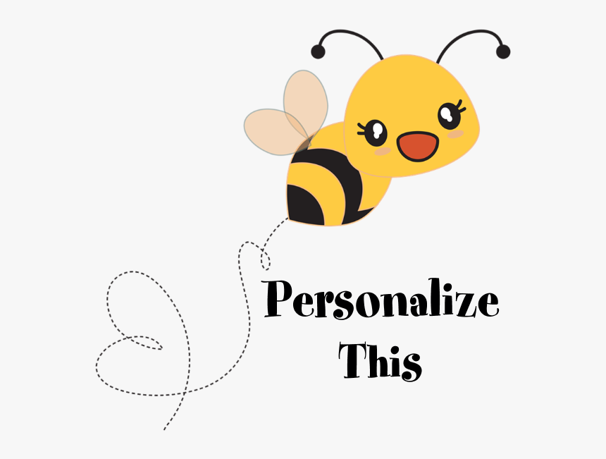 Personalized Cute Bumble Bee Banner - Cartoon, HD Png Download, Free Download