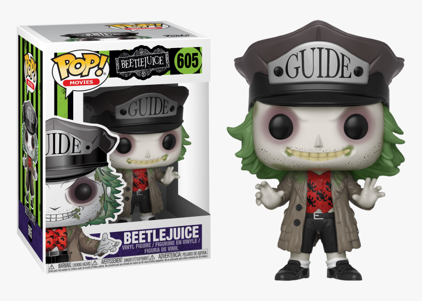 Beetlejuice Beetlejuice Guide Hat Funko Pop Vinyl Figure - Beetlejuice With Hat Pop, HD Png Download, Free Download