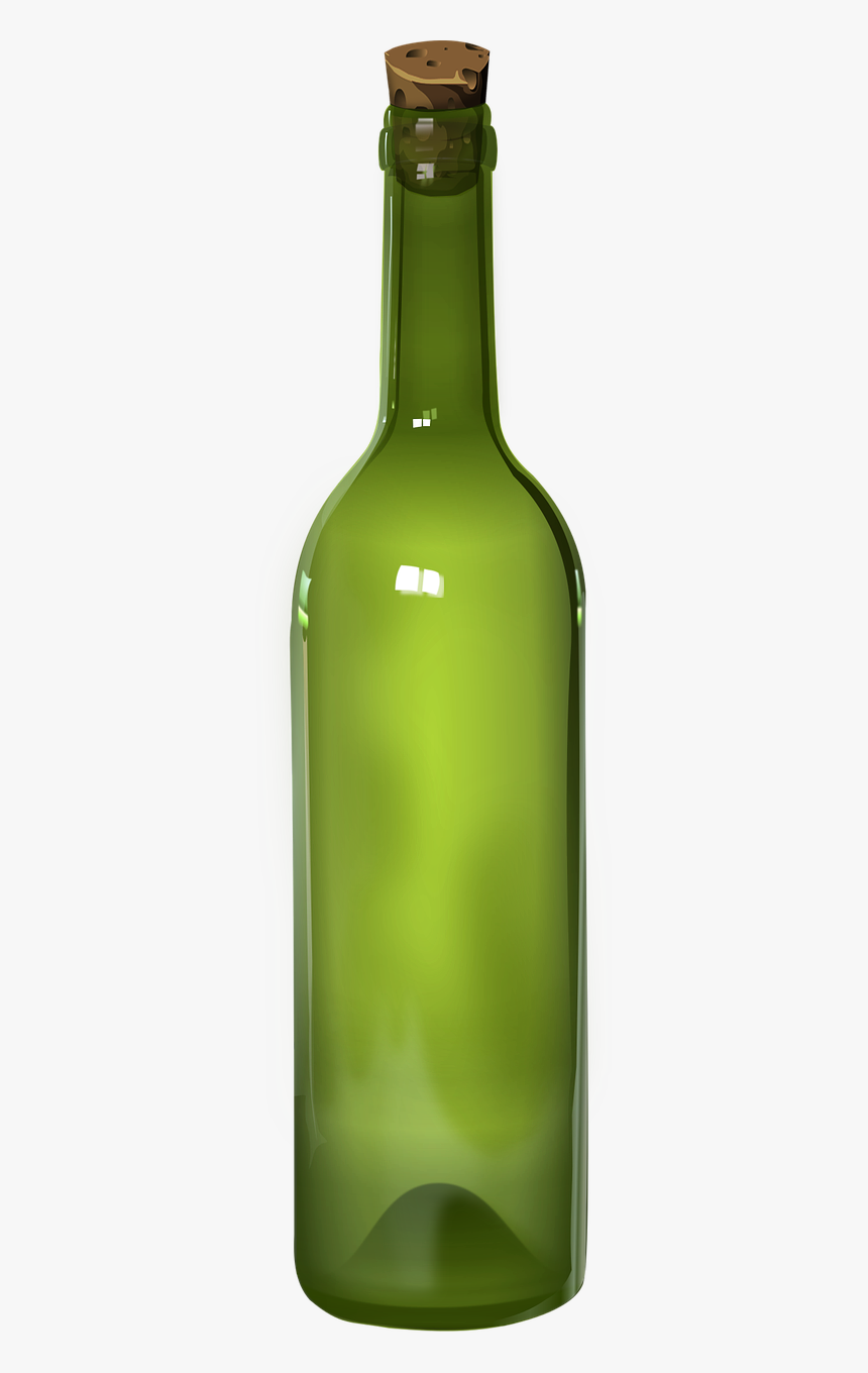 Bottle,vacuum,cap,empty Bottle,wine,bottle Of Wine,realistic - Glass Bottle, HD Png Download, Free Download