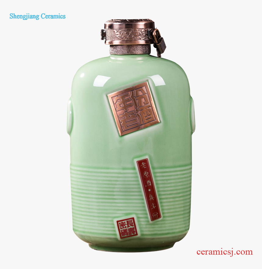 Jingdezhen Ceramic Bottle 5 Jins Of Creative Household - Glass Bottle, HD Png Download, Free Download