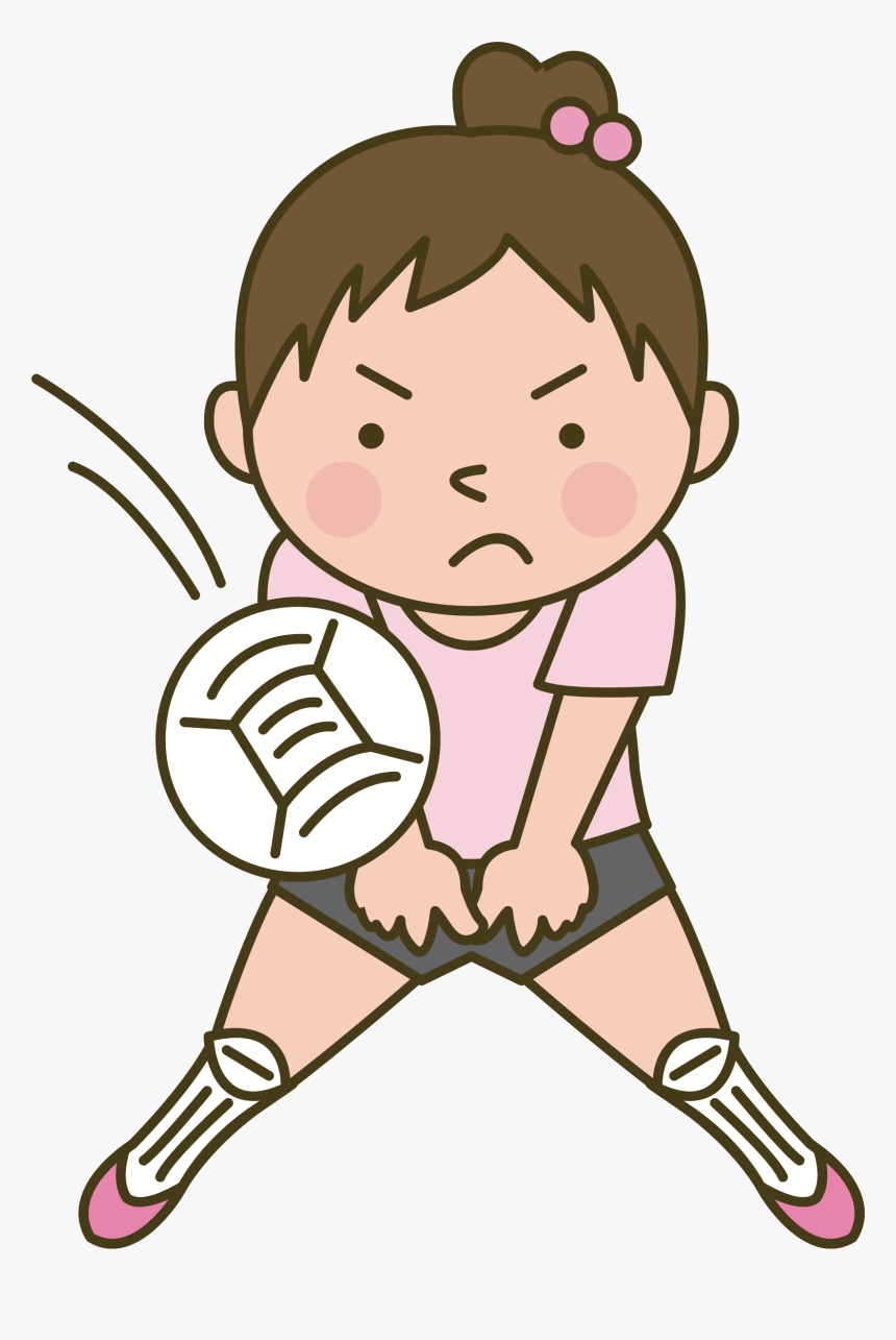 Girl Playing Big Image - Clipart Volleyball Player Girl, HD Png Download, Free Download