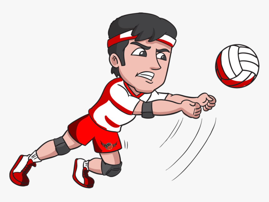 Boys Volleyball Cartoon, HD Png Download, Free Download