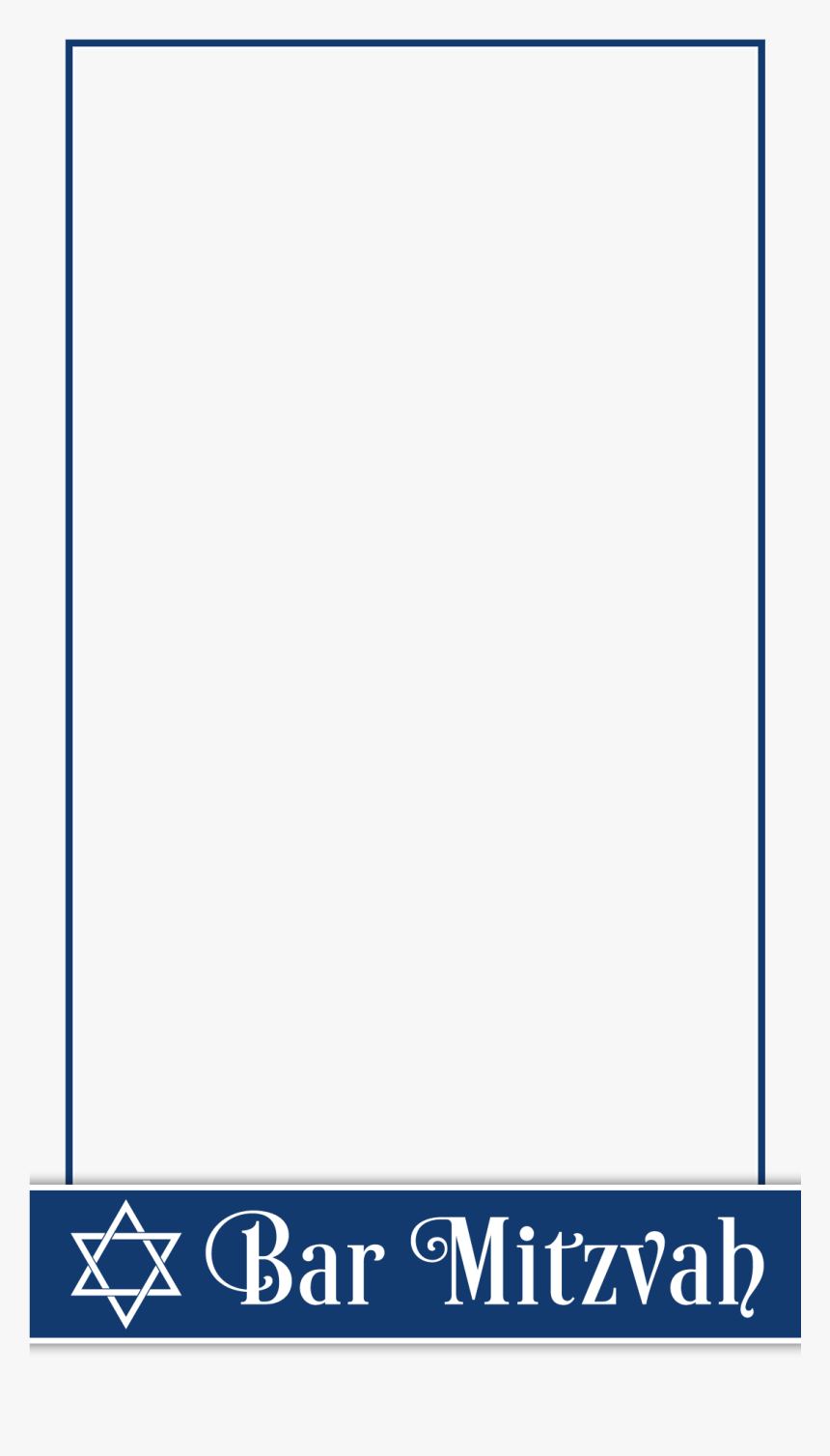 Free Navy Blue And White Bar Mitzvah Snapchat Geofilter - Bintang Segi Enam, HD Png Download, Free Download