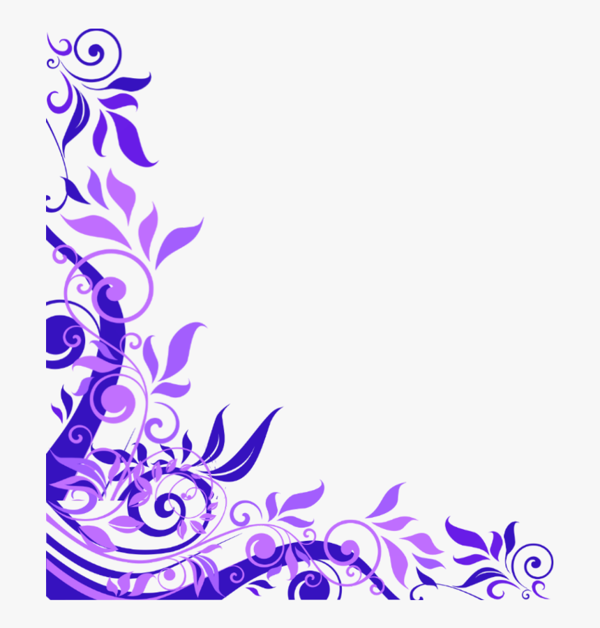 #corner #design #frame #purple #blue, HD Png Download, Free Download