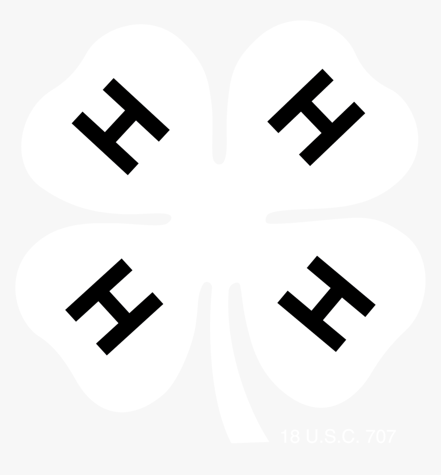 White 4 H Logo, HD Png Download, Free Download