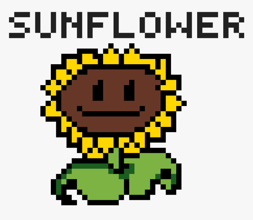 Pixel Art Plants Vs Zombies Sunflower, HD Png Download, Free Download