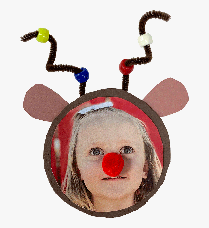 Rudolph Photo Frame Magnet - Embroidery, HD Png Download, Free Download
