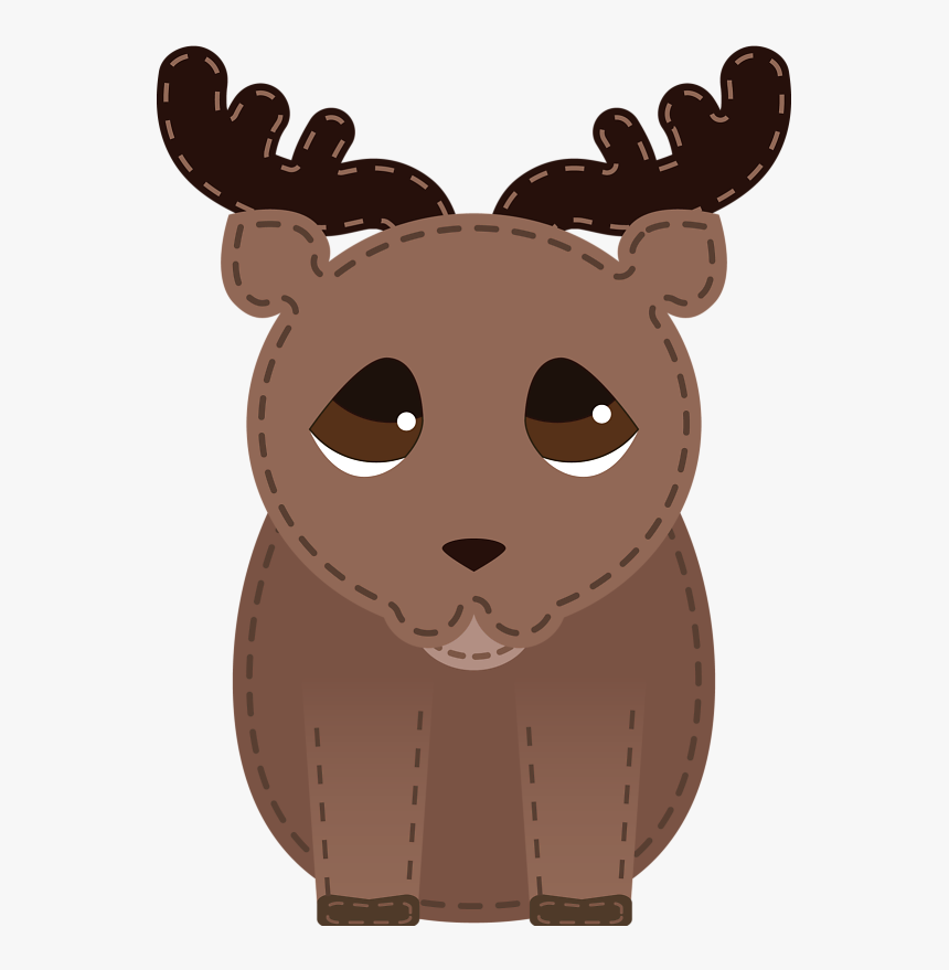 Transparent Background Deer With Stitches - Reindeer, HD Png Download, Free Download