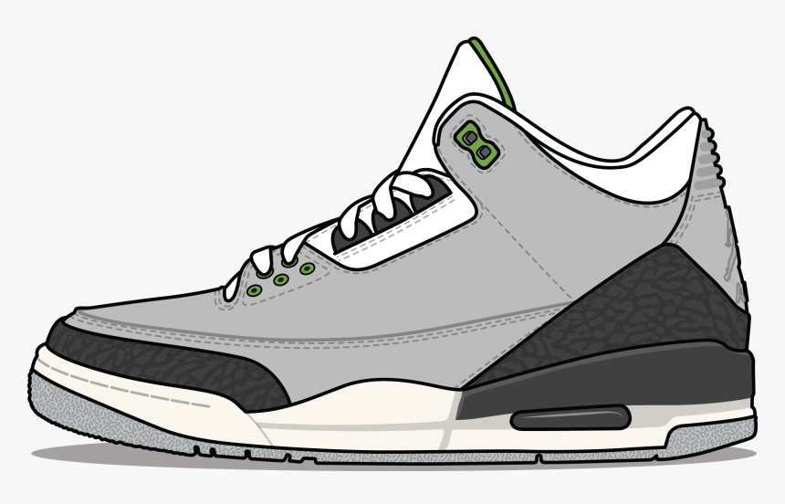 Nike Air Jordan Iii "chlorophyll - Air Jordan 3 Illustration, HD Png Download, Free Download