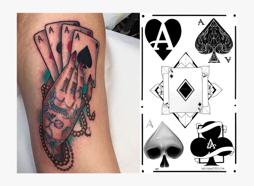 Best Ace Tattoos And 5 Free Ace Tattoo Designs - Best Ace Tattoo Designs, HD Png Download, Free Download