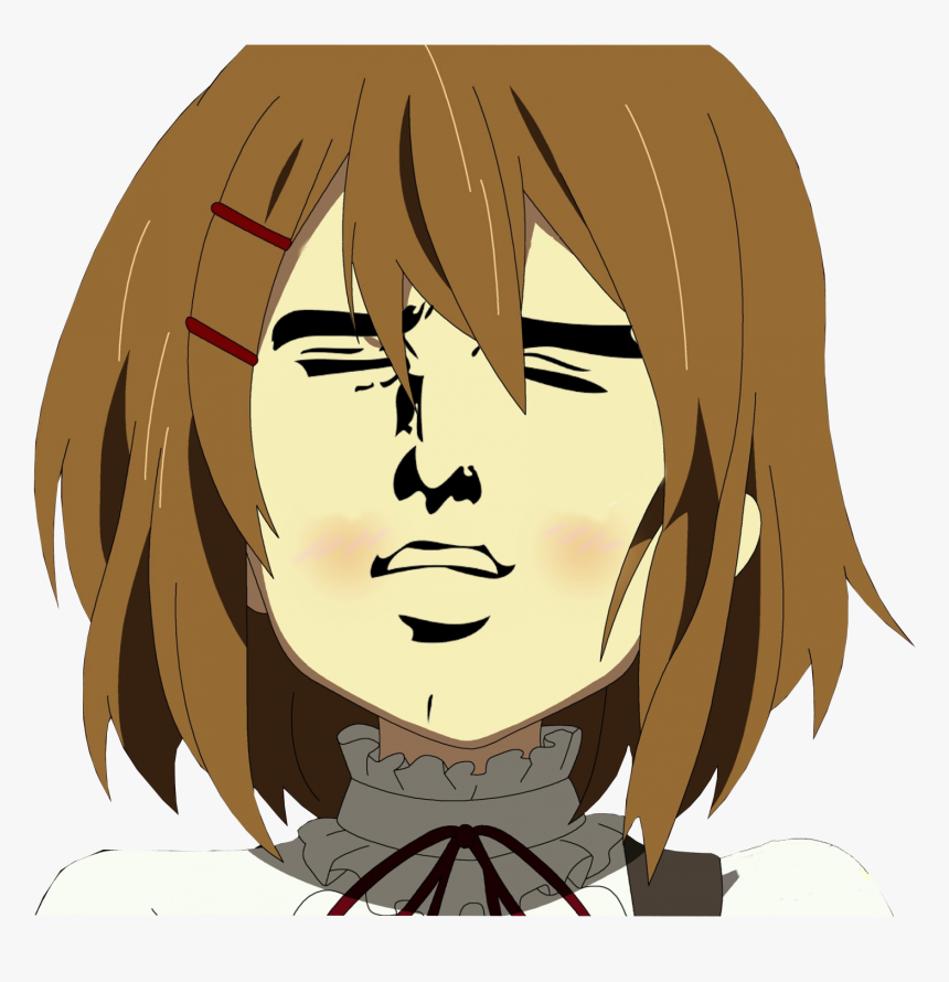 Transparent Yui Hirasawa Png - Funny Serious Anime Face, Png Download, Free Download