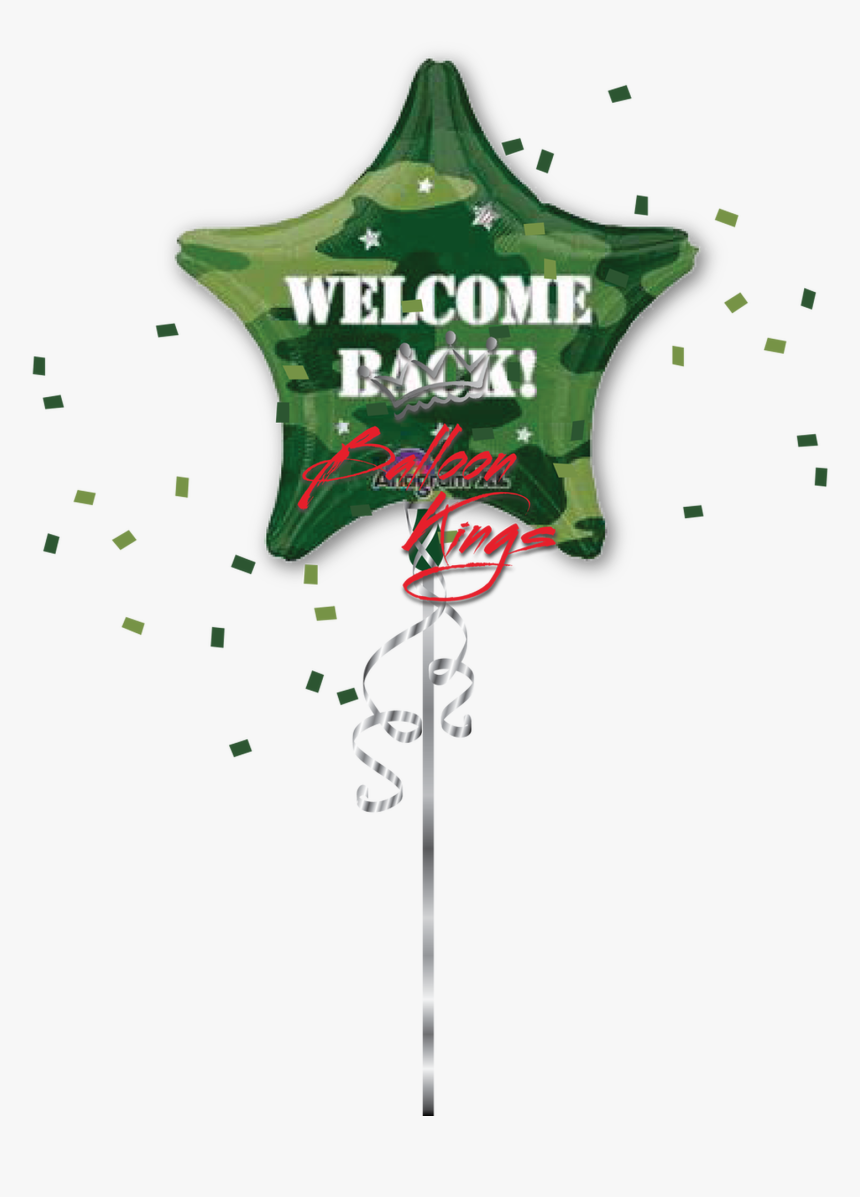 Welcome Back Camouflage Star - Welcome Back Balloons, HD Png Download, Free Download