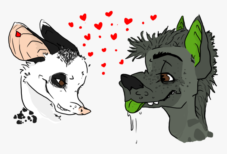 Hyena And Possum Love - Cartoon, HD Png Download, Free Download