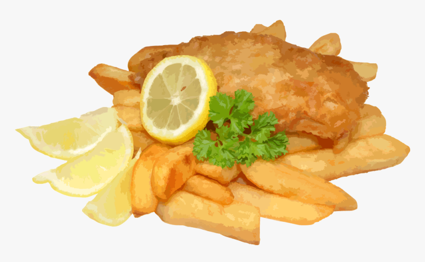 Fish Fry Png - Fish And Chips With Lemon, Transparent Png, Free Download