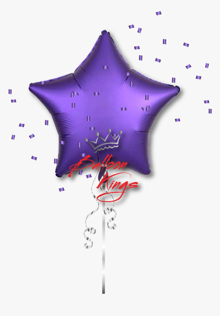 Satin Luxe Purple Royale Star - Balloon, HD Png Download, Free Download