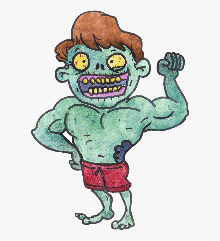 Zombie En El Gym Clipart , Png Download - Cartoon, Transparent Png, Free Download