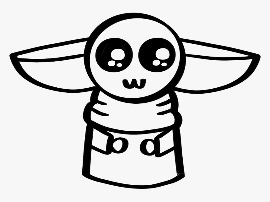 Cute Baby Yoda Drawing Outline Images Slike