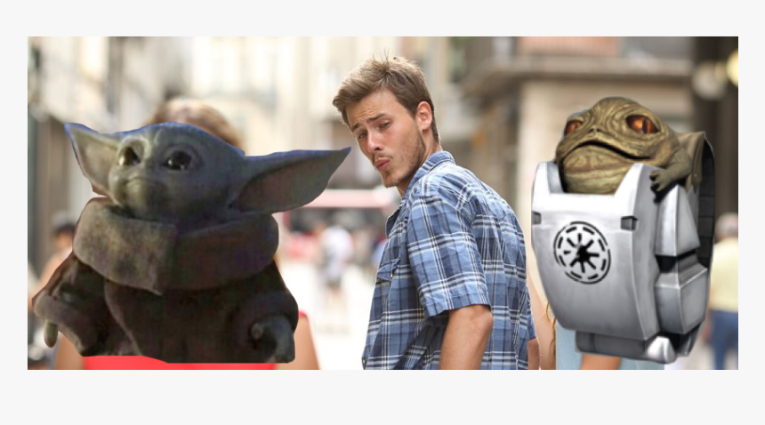 Yoda Fictional Character - Distracted Boyfriend Guy Looking Back Meme, HD Png Download, Free Download