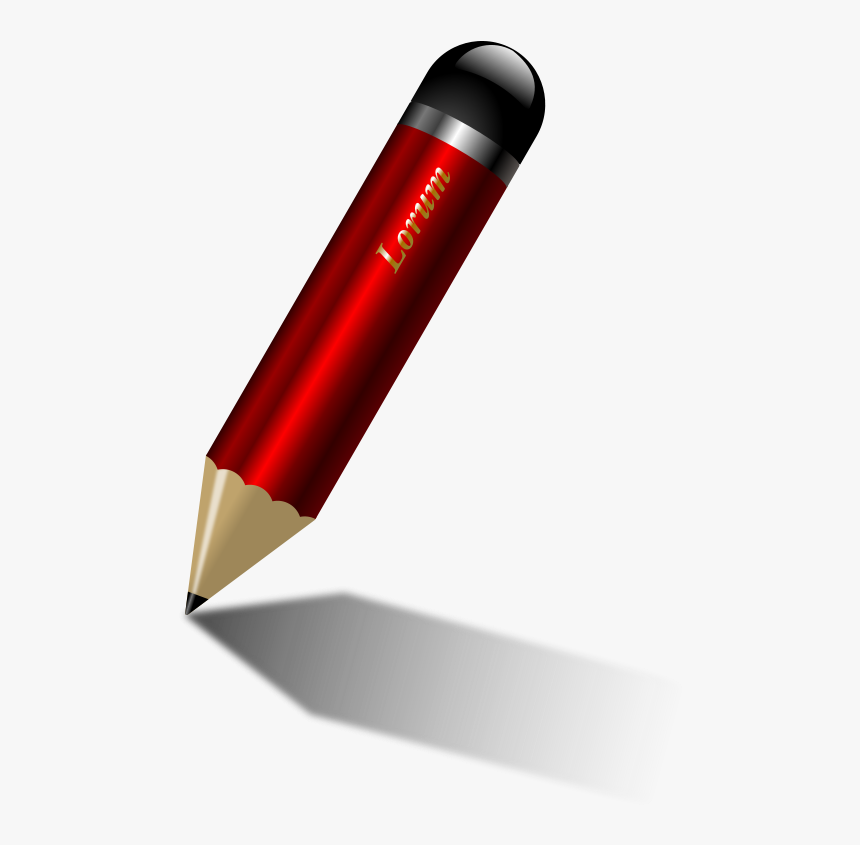 Transparent Pencil Clipart - Red Pencil, HD Png Download, Free Download