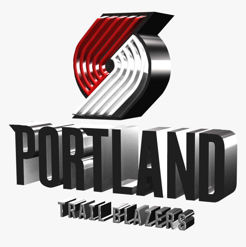 Portland Trail Blazers 2017-2018 3d Logo - Portland Trail Blazers Logo 3d, HD Png Download, Free Download