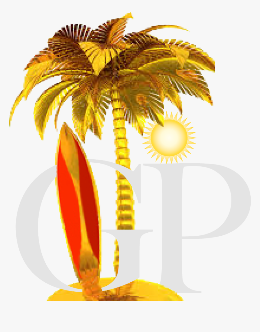 Golden Palm International Llc - Golden Surfboard, HD Png Download, Free Download