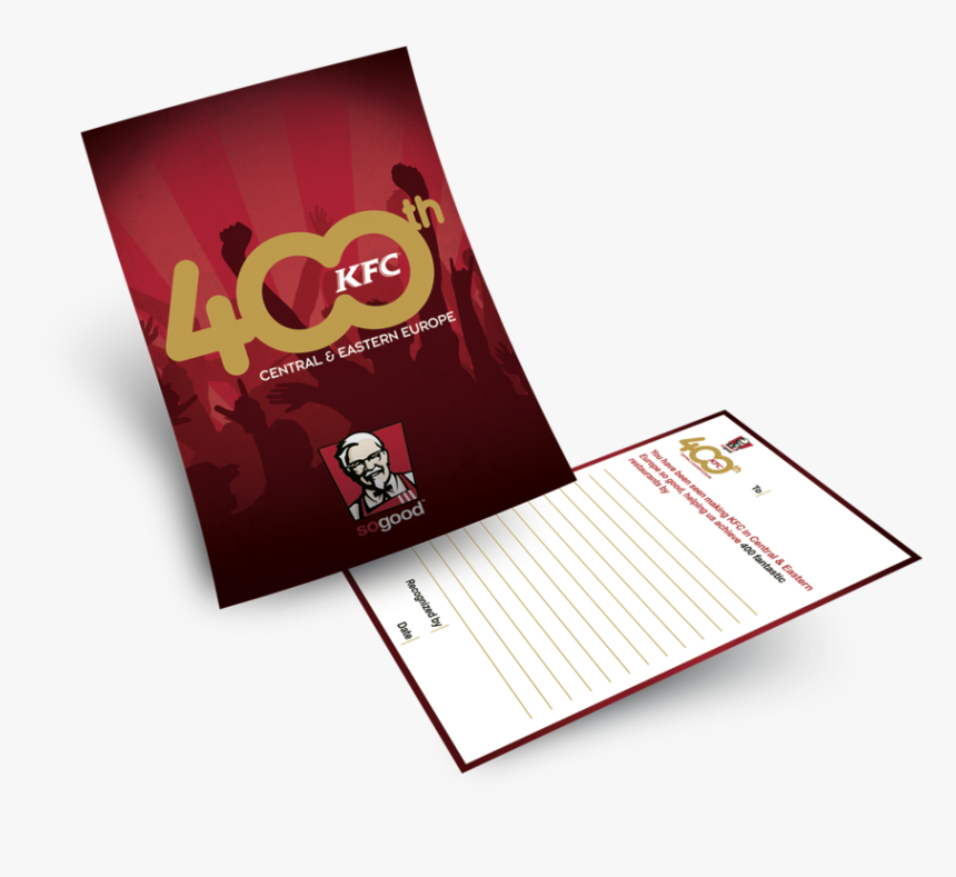 Kfc 4oo Recognitioncard A7 Mockup, HD Png Download, Free Download