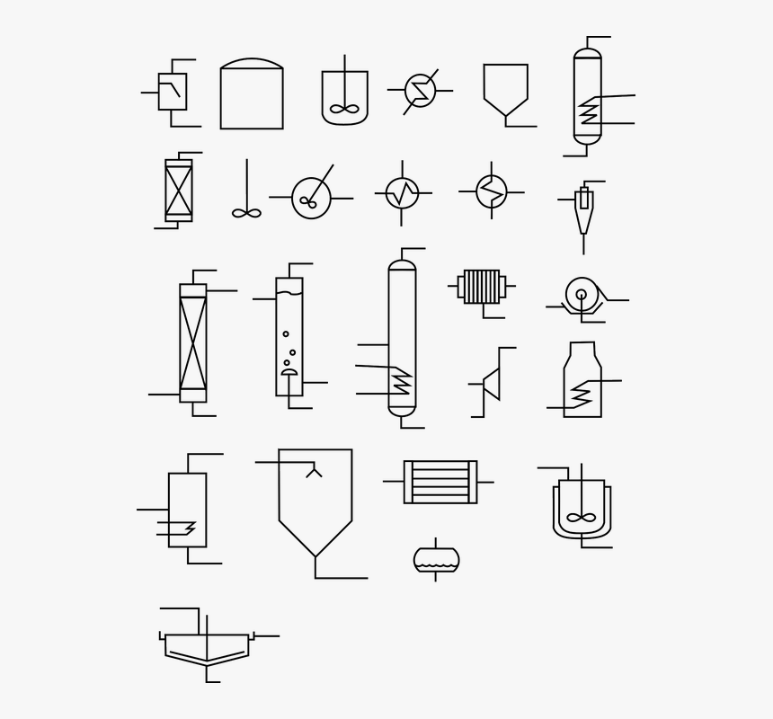 Chemical Engineering Equipment Symbols, HD Png Download, Free Download