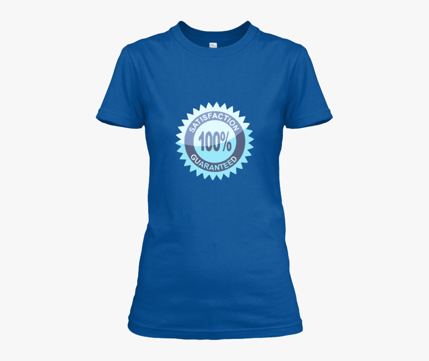 Blue Women Relaxed T-shirt With The 100% Satisfaction - Active Shirt, HD Png Download, Free Download