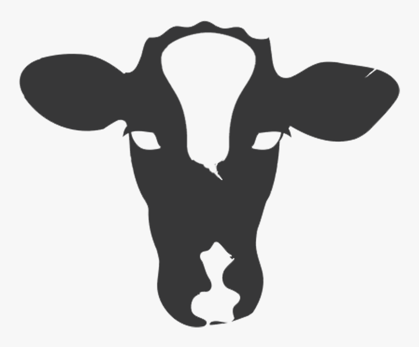 Cow Silhouette Head , Png Download - Cow Face Silhouette, Transparent Png, Free Download