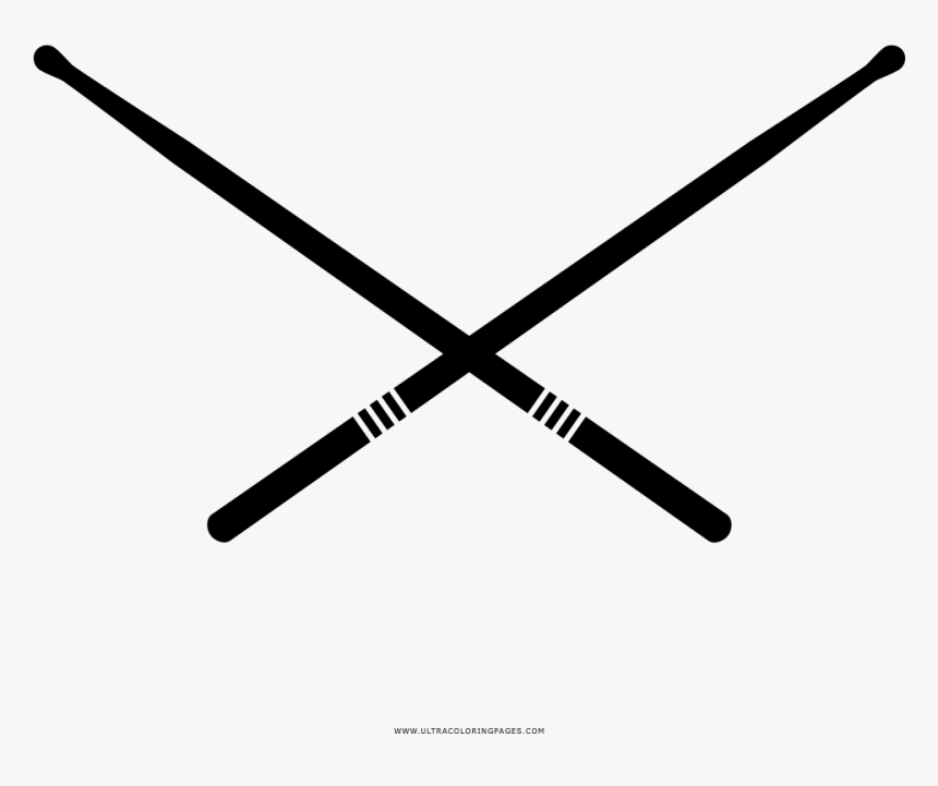 Drum Sticks Coloring Page - Arnis Sticks Designs Black And White, HD Png Download, Free Download