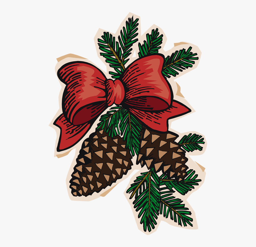 Christmas Pinecone Clipart Banner Royalty Free Download - Christmas Pine Cone Clipart, HD Png Download, Free Download