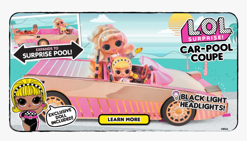 Lol Surprise Car Pool Coupe, HD Png Download, Free Download